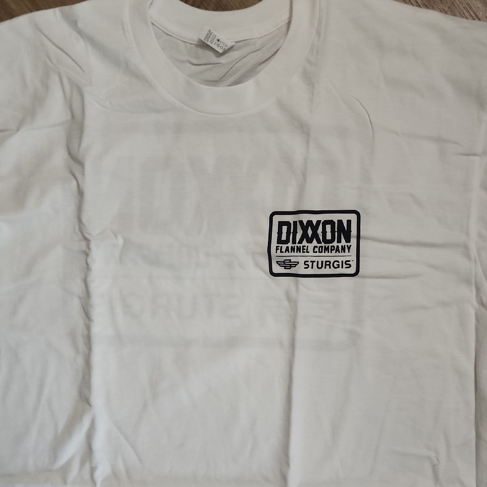 Dixxon Sturgis Motorcycle Rally White Logo Tee NWOT